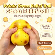 1 buah Bola Squishy Renyah DIY Bentuk Blok Kentang Simulasi, Sentuhan Lembut dan Halus dengan Isian Blok Bangunan, Bentuk Kentang Bulat Realistis, Paket Squishy dengan Suara Renyah untuk Mainan Balita Kembali ke Sekolah - MultiWarna - View 2