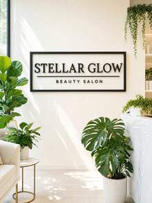 客製化壓克力雷雕沙龍招牌，商用工作室精品店，可自訂 Logo 與店名，睫毛美容沙龍展示裝飾，美甲與服飾店招牌，僅壓克力材質工作室招牌，節日裝飾品 - 彩色 - 查看 12