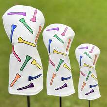Colorful Golf Club Head Covers, Suitable For Drivers And Utility Clubs, Popular Protective Covers For Cross-Border, Universal Golf Head Caps. - Multicolor - View 1