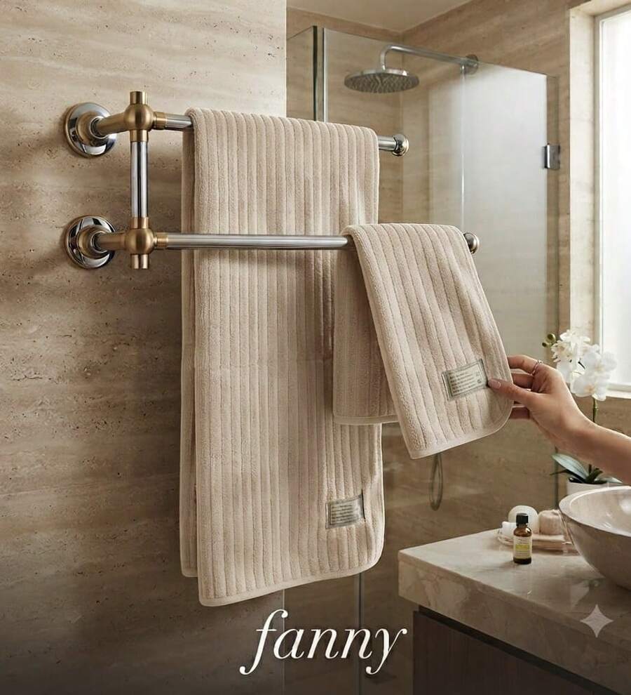 Bath Towel Sets - Apricot - View 1