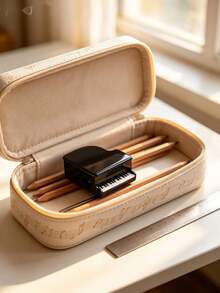 1pc Piano Pencil Sharpener Music Mini Stationery Creative Gift For Elementary Students Kids Pencil Sharpener Small Prize Back To School Learning Supplies - Multicolor - View 2
