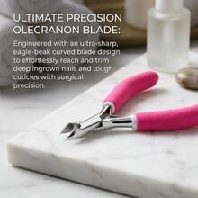 Beak Shaped Large Nail Clippers For Ingrown Toenail And Cuticle Trimming - Pink-1Pc - View 2