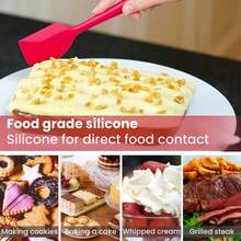 6pcs Purple Silicone Baking Tools - Heat Resistant Scraper & Oil Brush Set, Non-Scratch Silicone Kitchen Utensils, Easy To Clean Multi-Functional Kitchen Tools, Suitable For Cake Decoration/Cooking/Grilling, Ideal Gift For Halloween, Valentine's Day, Christmas - Multicolor - View 5