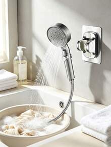 High Pressure 5-Mode Handheld Shower Head With Stainless Steel Hose And Adjustable Bracket, Home Bathroom Decor, Autumn Bathroom Accessories - Multiple Styles - View 6