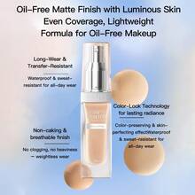Physicians Formula 24h Long-Wear Foundation, Waterproof, Sweat-Resistant, Smudge-Proof, Oil-Controlling, Concealing - Soft Yarn - View 6