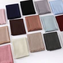 1PC New Minimalist Fashion Classic Versatile Sun Protection Soft Skin-Friendly Suitable For Daily Wear Multi-Function Polyester Material Bamboo Knot Pattern Tassel Rectangular Women's Scarf Headscarf Shawl Hijab Islamic Scarf Women Winter Scarf - Multicolor - View 3
