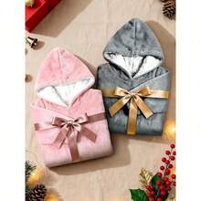 Manta Con Capucha Portátil Para Adultos, Sudadera Manta Oversize De Forro Polar Cálida Con Mangas Y Bolsillos, Bata Cómoda De Invierno Para Mujer Y Hombre, Ideal Para Casa, Descanso, Televisión Y Días Frí - Gris oscuro - Ver 7