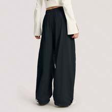 Adidas Celana Olahraga Wanita Clover Model Longgar Lebar Bergaris - Hitam - View 3