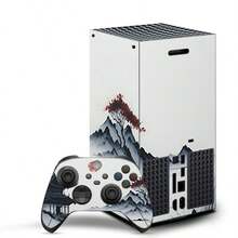 Ink Wash Ancient Pavilion Landscape Style Vinyl Sticker For Xbox Series X Console + Controller Full Body Skin, Waterproof, Scratch-Resistant, Dust-Proof, Removable Without Residue - View 5