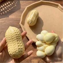 Peanut Shaped Silicone Squeeze Stress Relief Toy, Adult Sensory Fidget Toy, Creative Peanut Squeeze Stress Relief Toy, Suitable For Office Relaxation/Party Interaction, Office, School, Birthday, Holiday And Family Gathering Gift - Multicolor - View 2