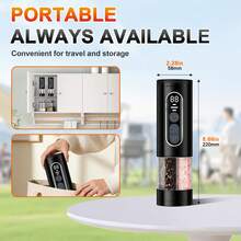 1 Set Electric Salt And Pepper Grinder Set, 900mAh Rechargeable Battery Powered, Automatic Grinding, LED Light, Adjustable Coarseness, One-Touch Operation, ABS Material, Kitchen Companion, Black Set, Includes Cleaning Brush - Black - View 3