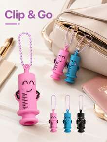 Syringe-Shaped Ampoule Opener Keychain, Bottle Cap Opener Keychain, Rubber Cutter, Auxiliary Medicine Bottle Opening Tool, Suitable For Nurses And Doctors - Multicolor - View 4