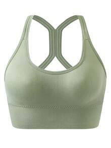7 Pcs Seamless Sports Bra,  Adjustable Back, Wire-Free Yoga Sports Bra, Push-Up, Quick-Drying, Shockproof Fitness Vest Style Sports Bra For Women. - 彩色 - 查看 13