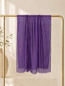 1 pieza Hiyab para mujer de unicolor, plisado, básico, de unicolor clásico para ropa de abaya y velo - Morado - Ver 6