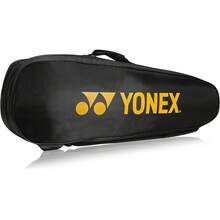 Yonex Stylish Badminton Kit-Bag |Double Zipper Compartment For Storage Of 6 Rackets And Clothes|Side Pocket |Back Straps |Accessories Variant 1 - BLACK DEEP YELLOW - View 5