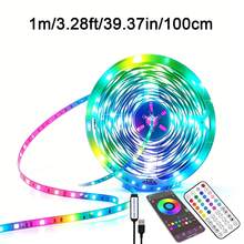Smart Adjustable RGB LED Light Strip, 44-Key Remote And APP Control, USB Powered, Adjustable Brightness And Color, Supports Music Sync And Timer Function, Suitable For TV Backlight, Indoor Space, Game Room And Halloween Christmas Decoration - MINI White - View 19