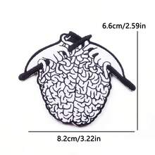 4件裝龐克恐怖縫製熨燙貼布徽章，骷髏蝴蝶熨燙貼片、骷髏瓶哥德風貼布徽章，恐怖刺繡，適用於牛仔外套、背包，龐克DIY衣物修補配件 - 多色 - 查看 4