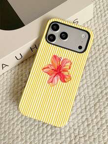 Free Shipping Thickened Anti-Drop Frosted Touch PC TPU 2-In-1 Phone Case Yellow Stripes And Flower Pattern Suitable For11/11PRO/11PROMAX/12/12PRO/12PROMAX/13/13PRO/13PROMAX/14/14PRO/14PROMAX/14PLUS/15/15PRO/15PROMAX/15PLUS/16/16pro/16promax/16PLUS/16E/17/17pro/17promax/AIR/GALAXY/S23/S23PLUS/S23FE/S23ULTRA/S24/24ULTRA/S24PLUS/S24FE/S25/25ULTRA - Multicolor - View 5