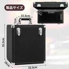 レコードケース 収納枚数約55枚 ブラック アルミニウム合金設計 耐久性 LP収納 ボックス レコード収納ボックス 持ち運び簡単 おしゃれ 音楽愛好家向け - イニシャル - チェックする 2