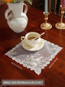 ABEST6522 Home&Living store 1pc 100% Polyester Embroidered Placemat - Beige - View 11