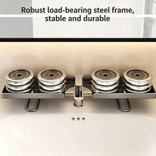 Bathroom Countertop Storage Rack, Faucet And Sink Top Storage Tray, Space-Saving Washbasin Organizer, For Bathroom Toiletries And Cosmetics Storage, Matte Minimalist Design, Fits Various Modern Bathroom Decor, Effectively Saves Washbasin Countertop Space - Multicolor - View 11