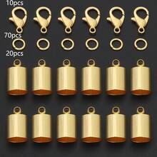 100pcs Golden DIY Connector Making Parts Including Lobster Clasp + Closed Jump Rings + Multiple Sizes Smooth Pendant Connectors Suitable For Handmade Weaving DIY Necklace, Anklet, Bracelet, Round Single Loop, Pendant Connector, Bag Chain Connector Ring, Beaded Accessories And Other Jewelry Making Materials DIY Jewelry Making Parts - Accessory Set - View 16