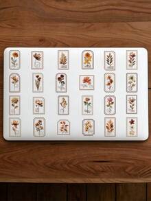 50pcs Floral Stickers Waterproof Transparent Stickers Suitable For Laptop, Water Bottle, Skateboard, Guitar, Luggage, Refrigerator, Phone, Phone Case, Scrapbook Decoration, Applicable For Room Decor, Home Decor, Back To School Supplies, Birthday Party Gifts, Holiday Gifts - 50pcs - View 3