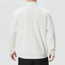 Adidas Men's Waffle Knit Half-Zip Pullover Sweatshirt - White - View 2