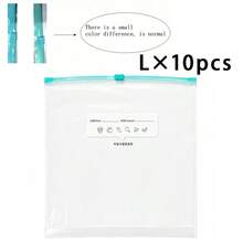 45入可重複使用密封食物儲存袋（10個大號 + 15個中號 + 20個小號），加厚冷凍袋，可微波，藍色，適用於長期食物保存與收納，透明PE夾鏈袋，適合廚房食物分類、零食儲存、蔬果分類，保持食材新鮮，居家必備儲存袋 - 透明 - 查看 14