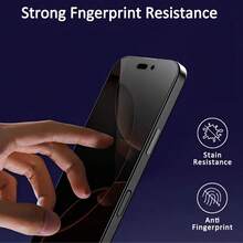 3pcs 9H Privacy Tempered Glass Screen Protector, Compatible With IPhone 17 Pro Max/Air/16/15/14/13/12/11 Pro Max/XR/X/XS Max Plus, Ultra HD Anti-Peeping Full Coverage Glass Film, High Definition Display, Anti-Fingerprint Oleophobic Coating, Scratch-Resistant Surface, Bubble-Free Auto-Alignment Installation Frame, Smooth Touch, Compatible With Slim Phone Cases - 3PCS - View 3
