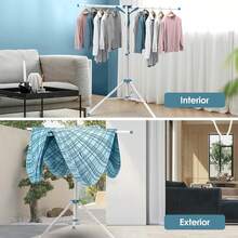 2026-NEW:Tendedero Plegable para Ropa, Tendedero de Ropa Portátil de Acero Inoxidable, Tendedero Plegable y Extensible para Interiores y Exteriores - 1 - Ver 7