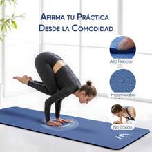 Tapete Portátil Yoga Pilates Ejercicio 10 Mm Antideslizante - Azul - Ver 5