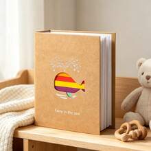 1pc Colorful Hollow Cowhide Paper Photo Album, Decorated With Giraffe, Whale, Eiffel Tower Patterns. Inner Pages Are Insertable White Pages, Can Hold 100 Large Size Laminated Photos (Size 10.16*15.24cm) - Multicolor - View 8