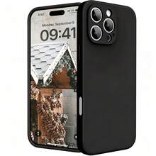 適用於 iPhone 18 Pro 18 Pro Max 的手機殼，液態矽膠相機保護軟橡膠套，超細纖維內襯，防震保護手機殼，相容於 17 Pro Max 16 Pro Max 15 13 14 Plus 11 12 Mini XS Max 7 8 Plus SE 2020 SE 2022 6 Plus 6S - 黑色 - 查看 11