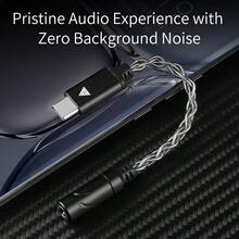 QKZ TC MAX Pro USB Type C To 3.5mm Earphone Amplifier Audio Decoder IEM AMP Phone Adapter HiFi DAC CX31993/KT02F20 Chip - Gold - View 11