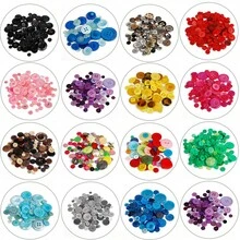 10pcs Resin Large, Medium, And Small Mixed Color Buttons Suitable For DIY Handmade Button Painting, Button Flower Material Pack, Shirt, Shoes, Hats, Apparel, Round Hand-Sewn Buttons, Decorative Buttons, Handmade Sewing Accessories, DIY Crafts, Sewing - Multicolor - View 1