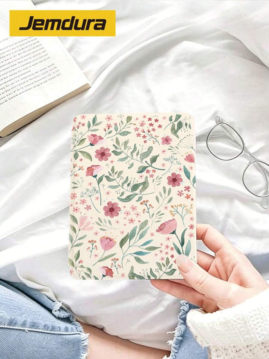 1件秋季配色花卉葉片圖案 Kindle 保護殼,相容 Kindle NK 11/Ko-Bo/Kindle Youth Edition/Kindle Paperwhite 5,Kindle 2024 保護殼/平板電腦三折支架保護殼,具備自動喚醒/睡眠功能,輕巧便攜,完美貼合保護您的閱讀設備 - 彩色 - 查看 1