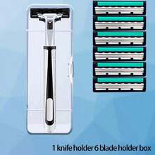 7pcs 3-Layer Blade Universal Razor Manual Shaving Blade 3-Layer Men's Shaving Razor Head Beard Razor Set, Shaving Razor, Shaving Razor, Father's Day Gift, Father's Day, Perfect Gift Christmas Halloween Holiday - Multicolor - View 3