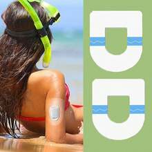 1 Set 5pcs Waterproof Blood Glucose Monitor Stickers Pre-Cut Breathable Sweat-Proof Low-Allergy (Stickers Only, Sensor Not Included) - Multicolor - View 1