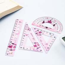 Juego de 4 reglas metálicas con degradado estilo macaron, regla de 15 cm, kit de herramientas de medición de varias piezas, ampliamente utilizado para tareas de matemáticas, dibujo técnico y diseño de scrapbooking - Gobernante - Ver 10