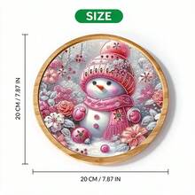 Exquisite Winter Christmas Snowman DIY Diamond Painting Tray, DIY Special Shape Acrylic Diamond Handmade Tray, Asymmetrical Shape, Suitable For Home Decor, Parties, Fine Tableware For Guest Use And Daily Home Use, Perfect Choice For Holiday Party Gifts - View 7