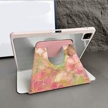 1pc Vintage Floral Pattern Protective Case - Art-Themed Tablet Accessory Designed For Elegant Style Enthusiasts And Art Lovers, Flip Cover With Pen Slot, Compatible With IPad And Tablets - Multicolor - View 8