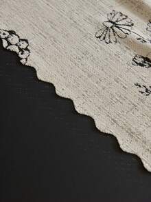 1件裝雪尼爾沙發披毯，波希米亞葉子圖案，柔軟耐用，寵物友善，可機洗，100%聚酯纖維，附沙發保護墊，適用於臥室、客廳、居家裝飾 - 米色 - 查看 5