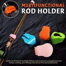 1/2/10pcs Quick-Attach Fishing Rod Clip - Tool-Free 1-Hand Holder For 2 Pieces Freshwater Rods, Secure Grip Tackle Organizer - Multicolor - View 10
