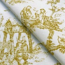 Tecido Jacquard Estampado Toile de Jouy Para Decoração 2,80m de Largura Diversas Cores e Tamanhos - Toile de Jouy - Visão 47