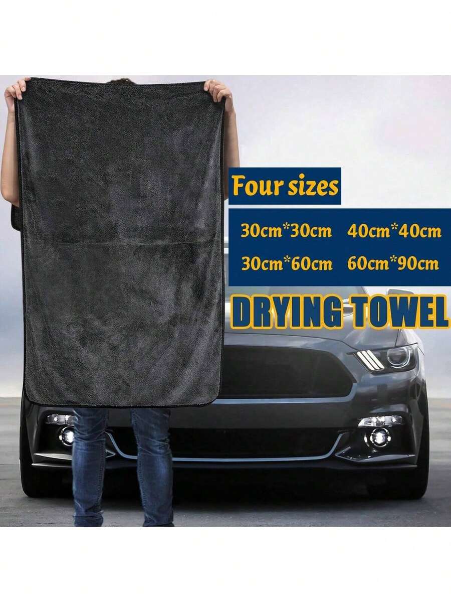Premium Microfiber Drying Towel - Double-Twisted Microfiber, Edgeless And Scratch-Free Design, Super Absorbent And Lint-Free, Durable, Washable 120 Times - Ideal For Cleaning And Detailing
