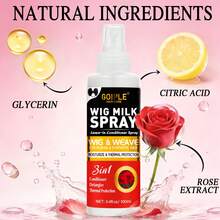 Goiple Hydrating & Reviving Wig Milk Spray – 2 - In - 1 Leave - In Conditioner & Detangler, Moisturize Revive Wig & Weave Spray With Tea Tree Oil,Coconut Oil,Aloe Extract – Human & Synthetic Hair Wigs,Daily Wig Care, Frizz - Free,Smooth & Shiny Finish,Women - 紅色 100ml*2 - 查看 3