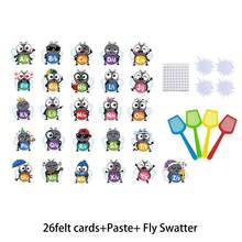Quixorblex 26pcs Felt Alphabet Swat The Fly Matching Set, Uppercase Lowercase ABC Letter Recognition Game, Teacher Teaching Aid, Classroom Learning Stationery, Homeschool Literacy Practice, Back To Study Supply - Multicolor - View 14
