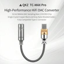 QKZ TC MAX Pro USB Type C To 3.5mm Earphone Amplifier Audio Decoder IEM AMP Phone Adapter HiFi DAC CX31993/KT02F20 Chip - Gold - View 4