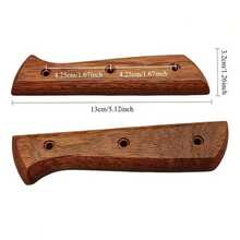 1 Set Wooden Handle, Kitchen Knife Replacement Handle Set, With 4 Pairs Of Locking Screws, Non-Slip Smooth Durable Wooden Handle, Home Old Knife Repair DIY Craft Gift Accessories, Secure Installation; Complete Set, Easy And Convenient Assembly - A - View 3
